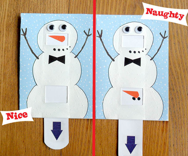 Naughty or Nice Snowman Card