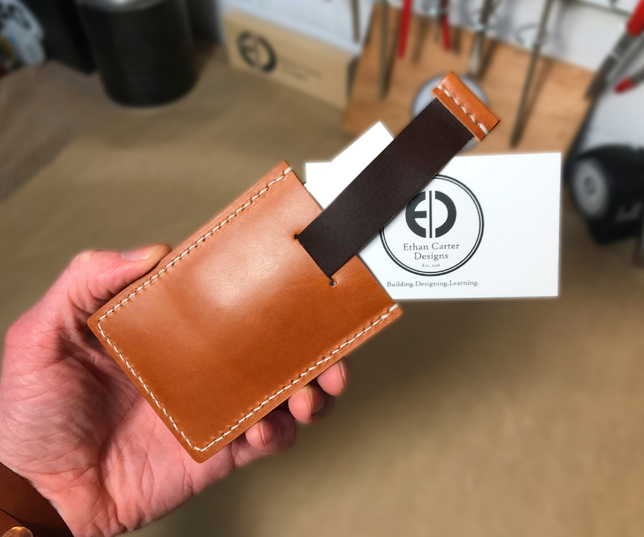 How to Make a Leather Pull Tab Minimalist Wallet (Free Template!)