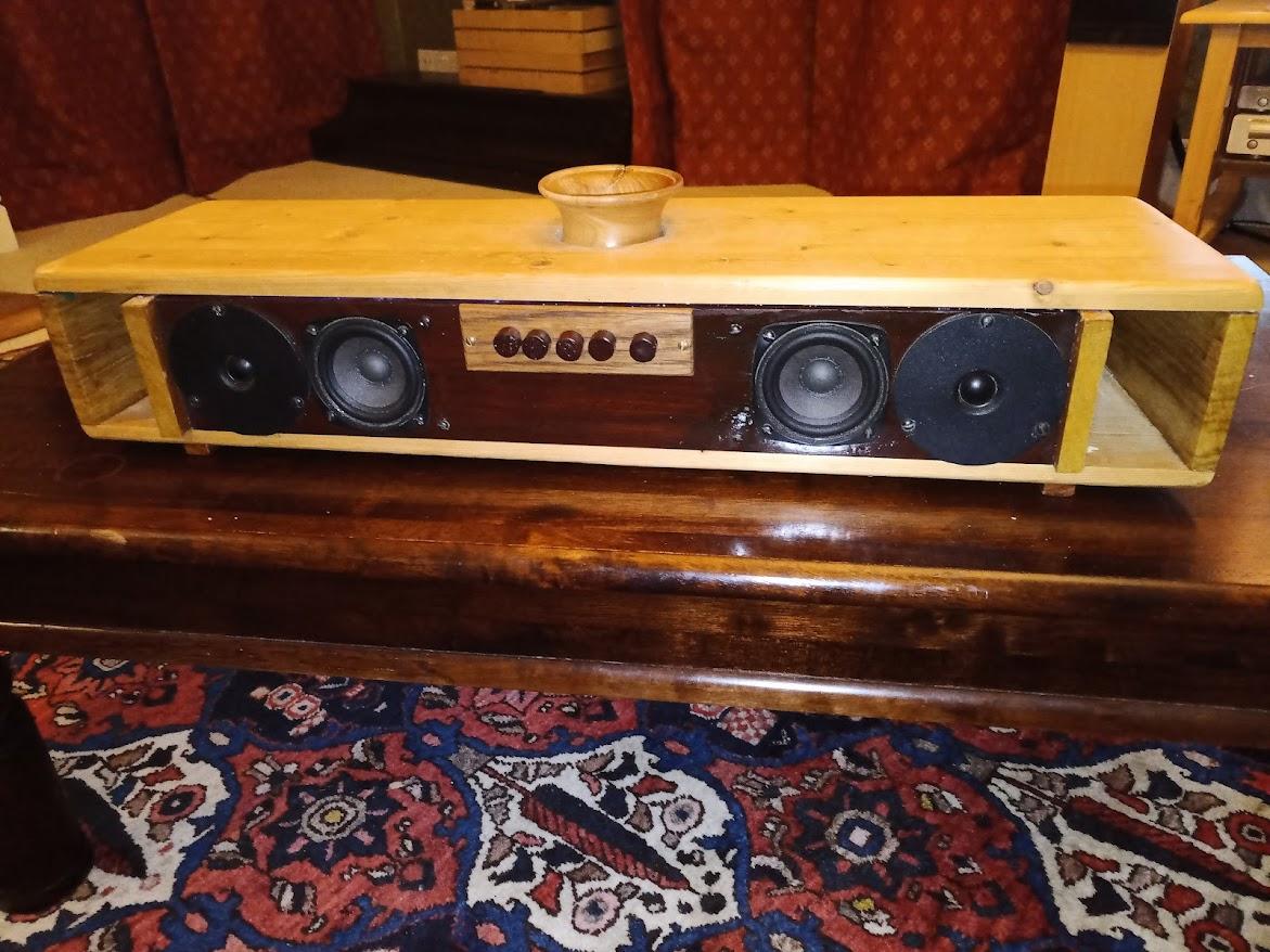 Bluetooth Soundbar, 50W+50W Stereo & 100W Bass, Transmission Line Speaker Design