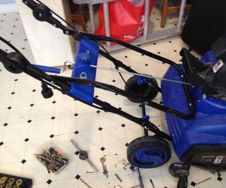 Modification for a Weak Handle on an Electric Snowblower