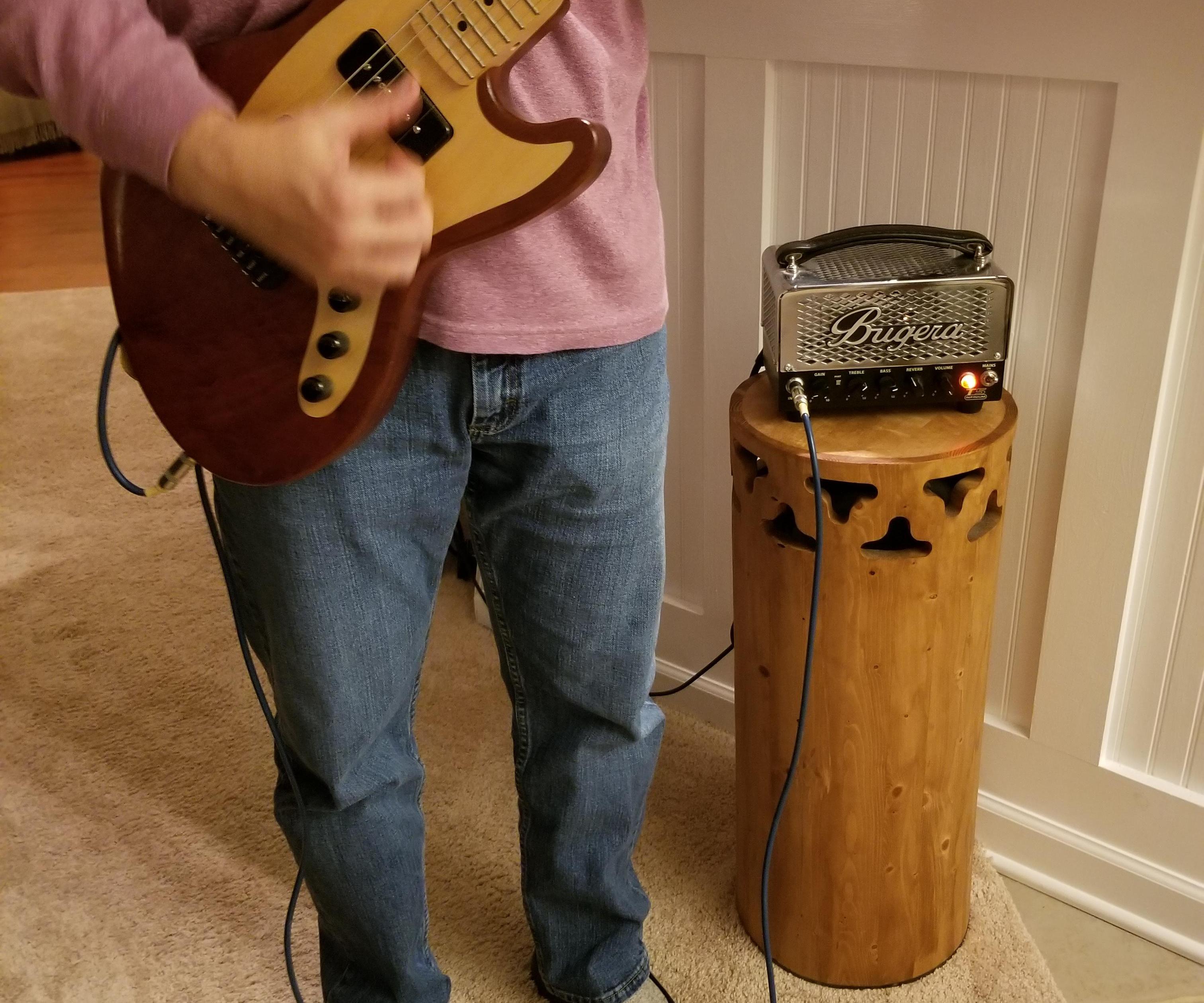 Cylindrical Speaker Cabinet for Guitar Amplifier (Wooden Cylinder)