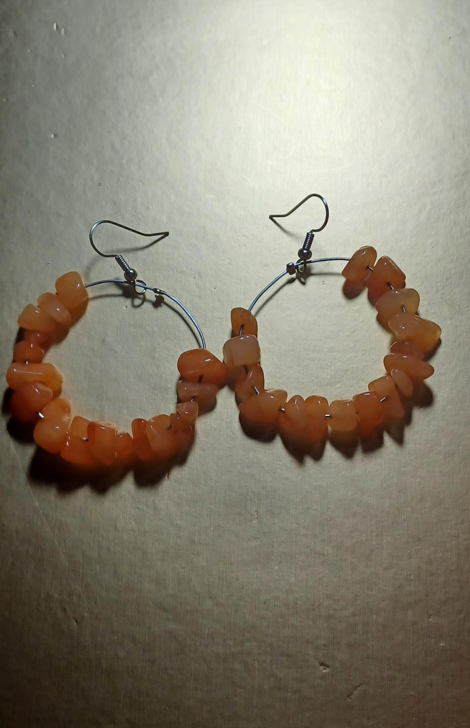 Carnelian Gem Earrings
