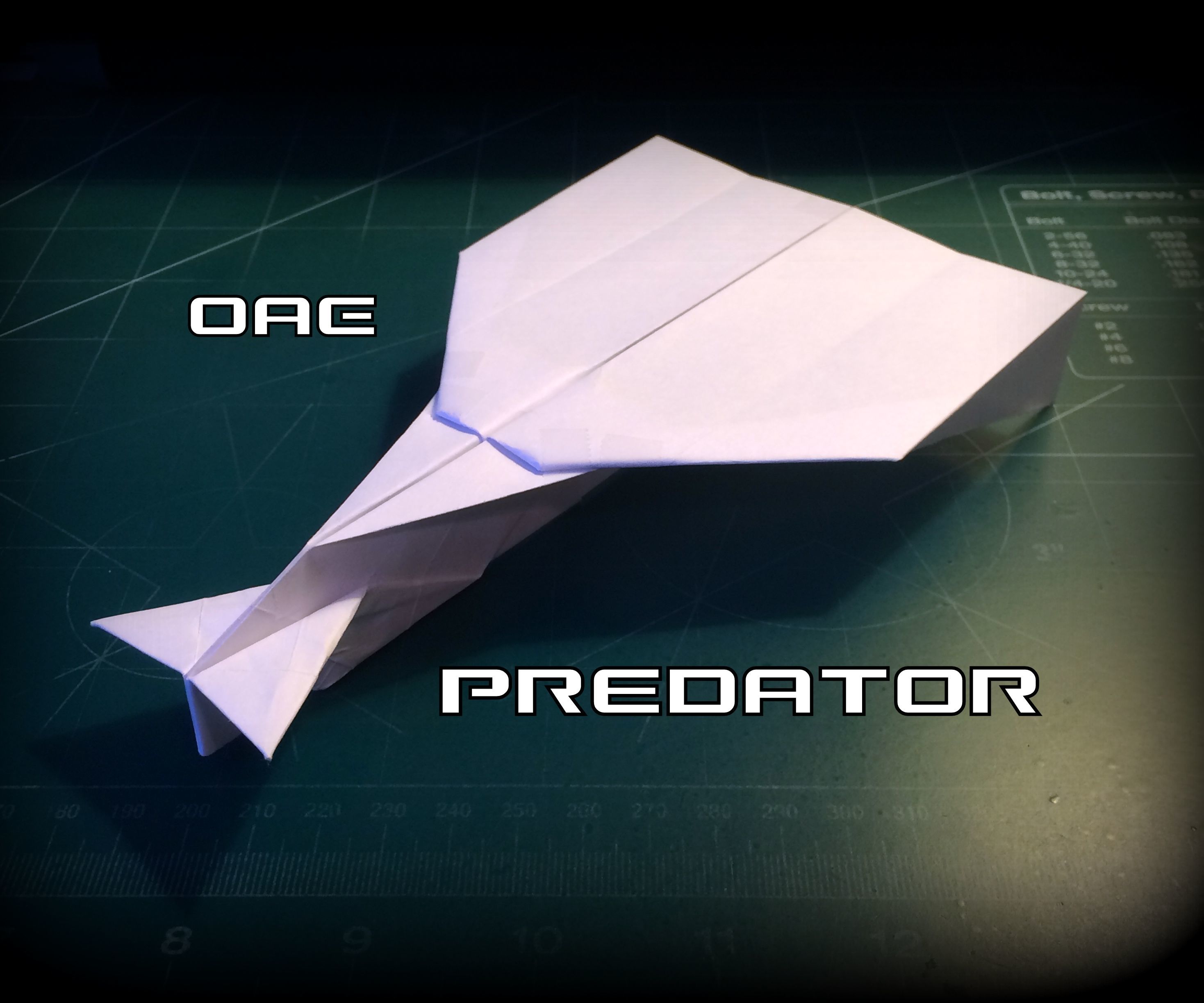 How To Make The Predator Paper Airplane