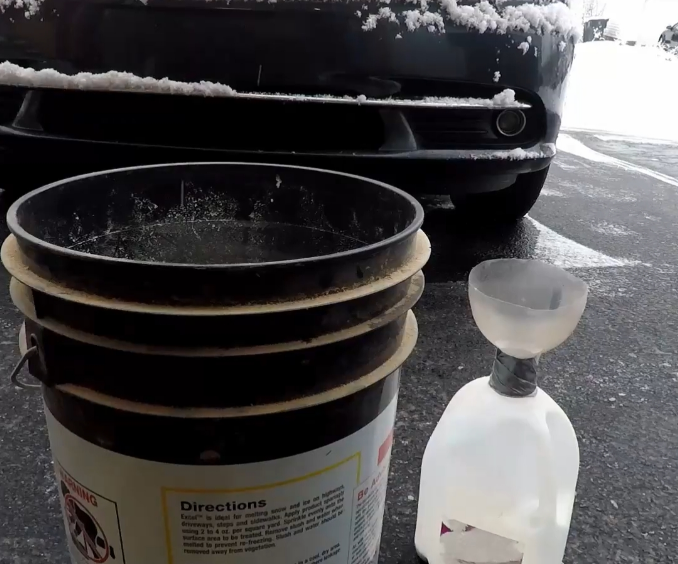 Ice Melt or Fertilizer Spreader Made From Discarded Materials