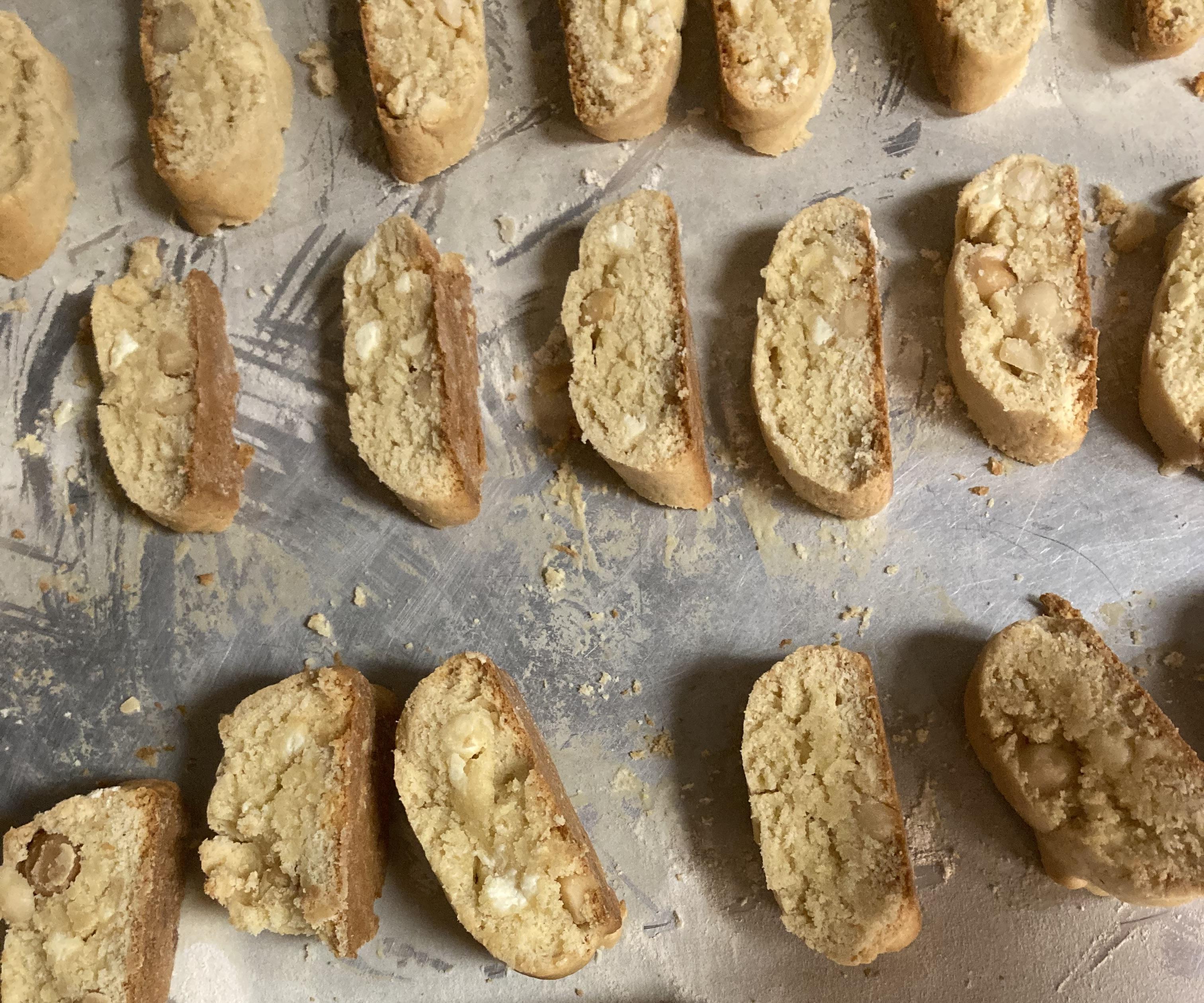  White Chocolate Macadamia Biscotti