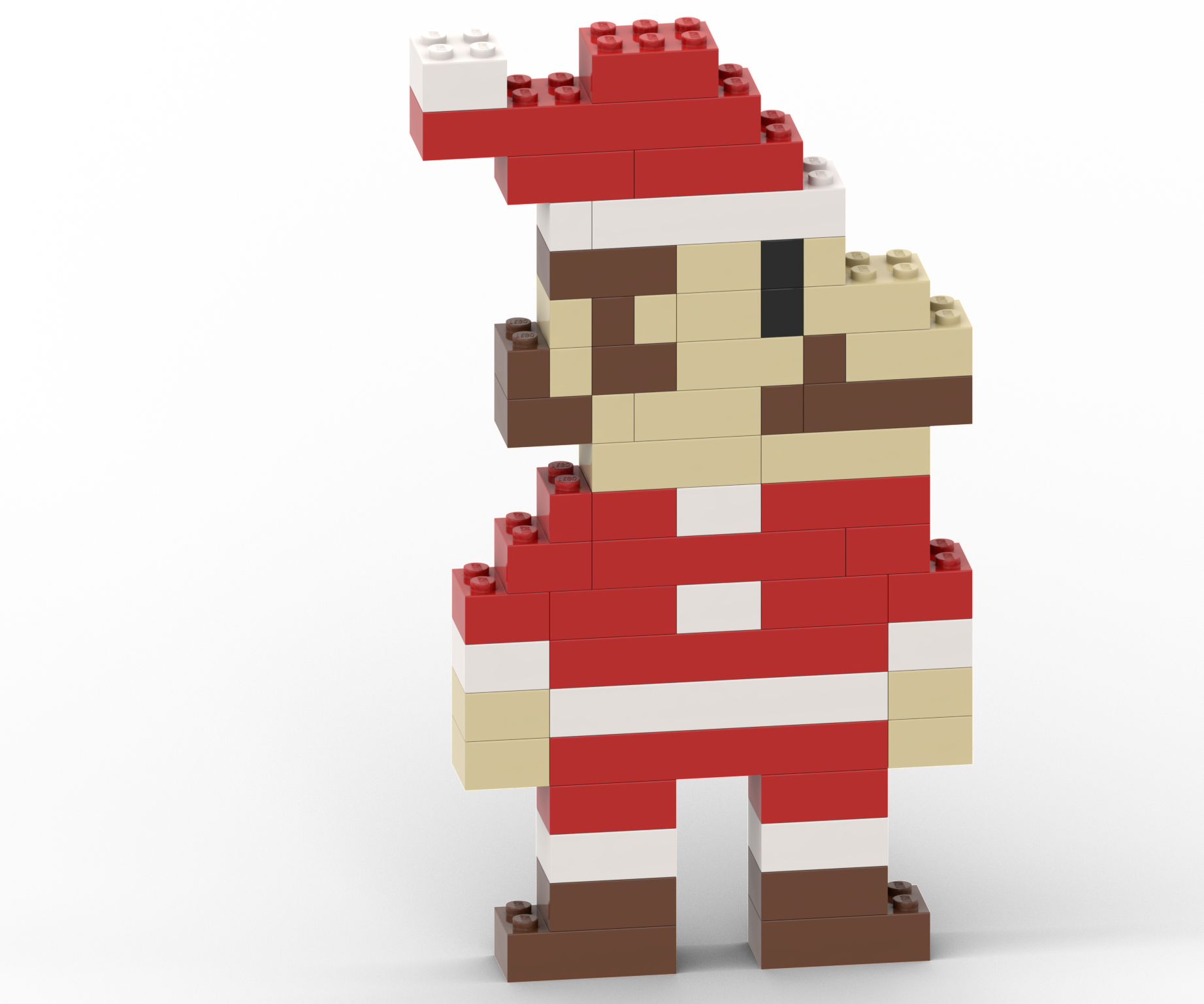 How to Make a Retro Santa LEGO Mario - Christmas Build Instructions