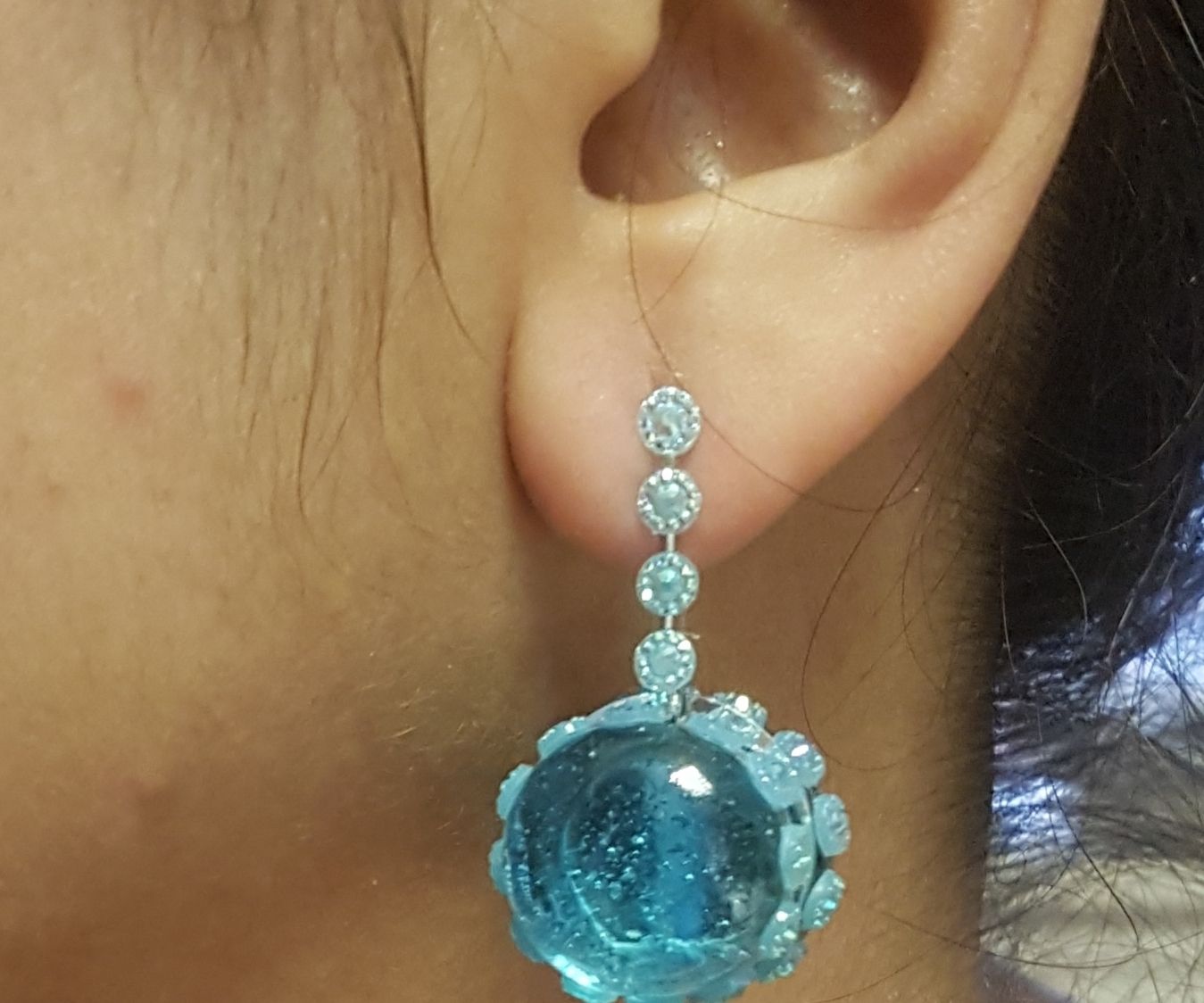 Glass Bead Earring, Pendent and Ring