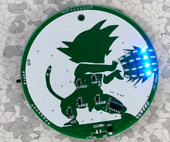 Goku PCB Badge