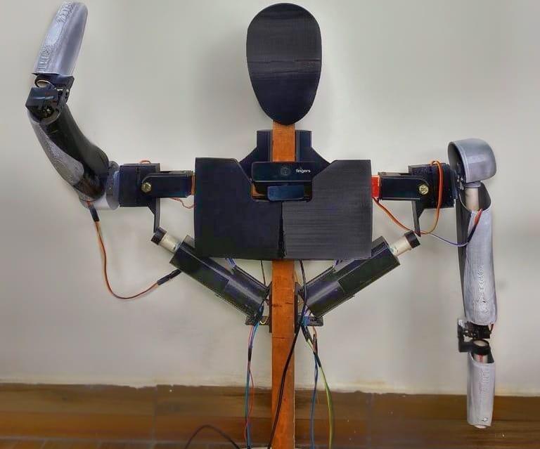 3D Printed HUMANOID ROBOT With Face Tracking Based on Arduino Uno and Python