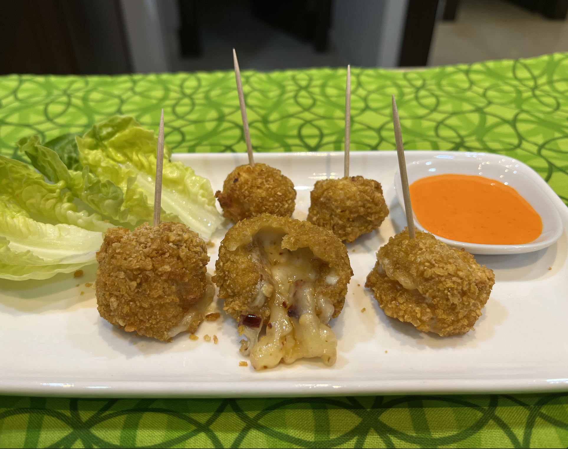 Flaming Cheese Balls