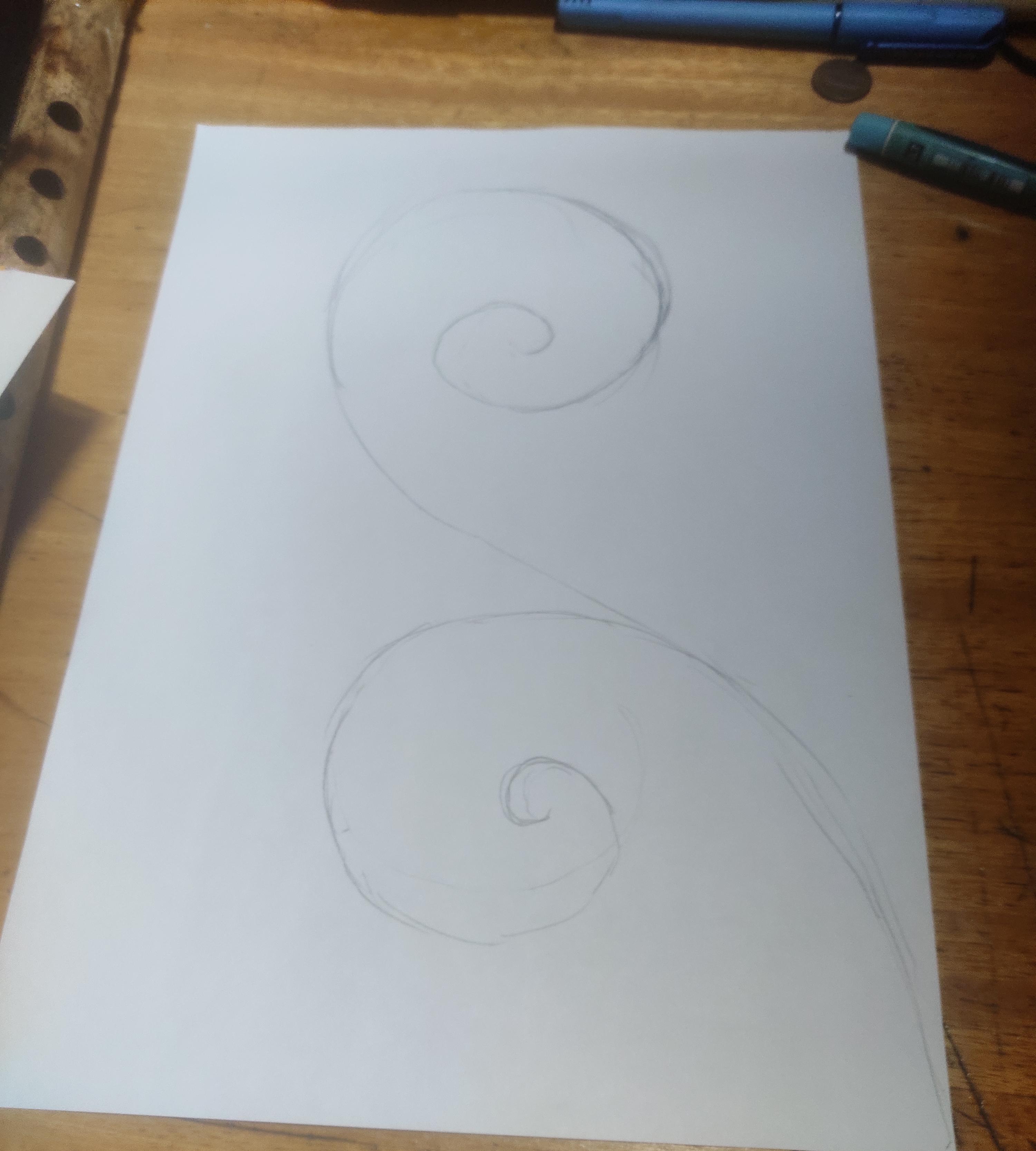 Scroll Work Drawing