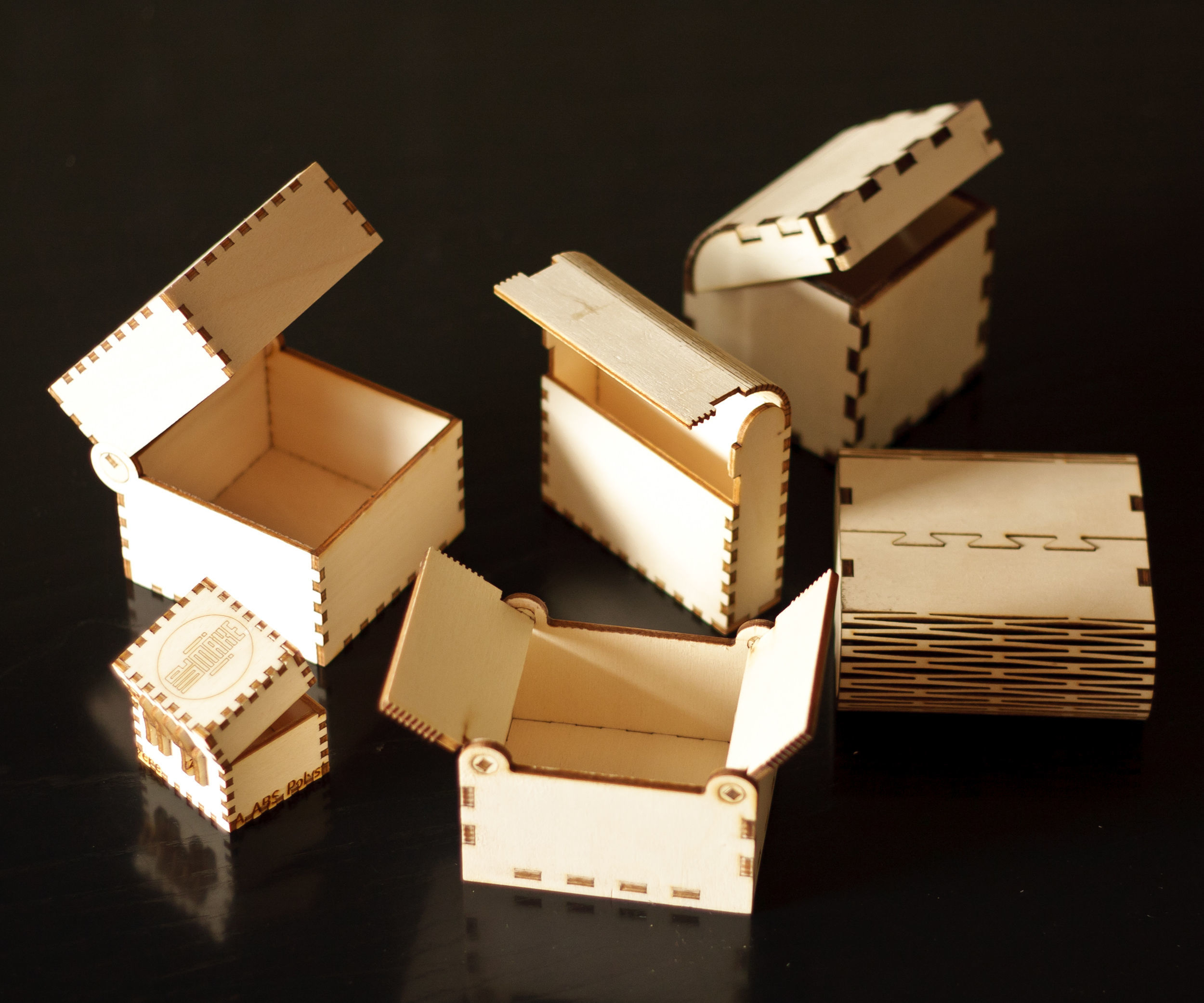 Lasercut Little Wood Boxes