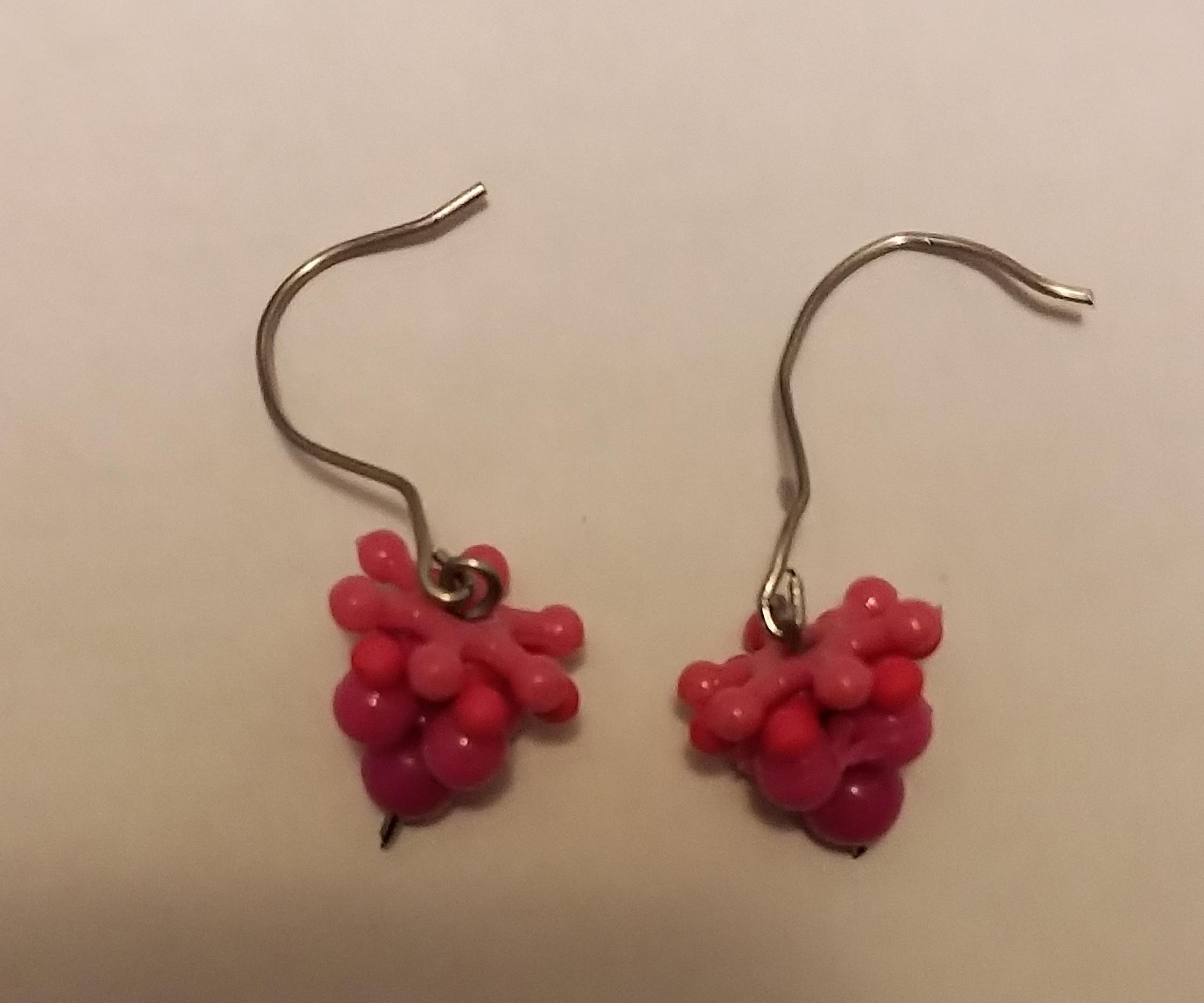 Raspberry Earrings