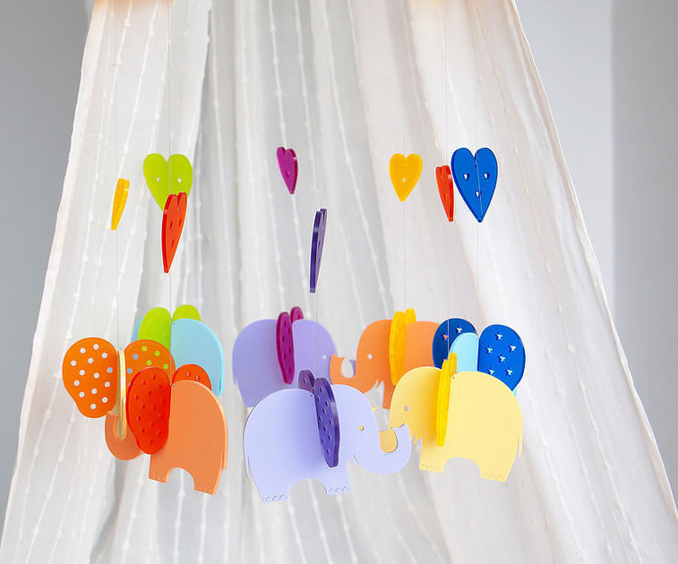 Laser Cut Acrylic Baby Nursery Mobile