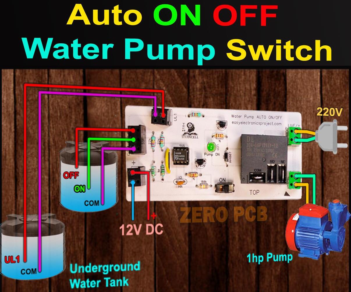 Automatic Water Level Controller for Submersible Pump and Overhead Tank | 555 Timer Projects 2021