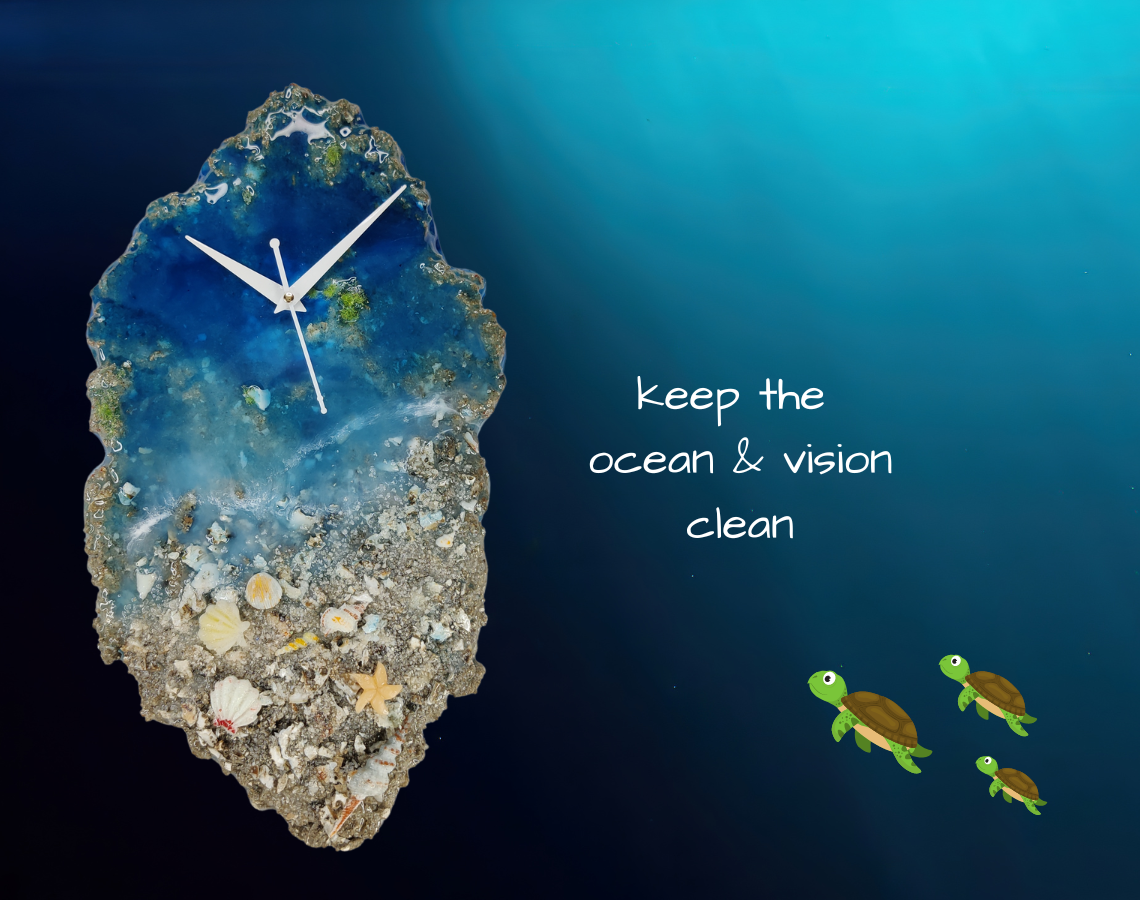 Seaside Serenity - Making an Ocean Diorama Seashell Clock With Epoxy Resin