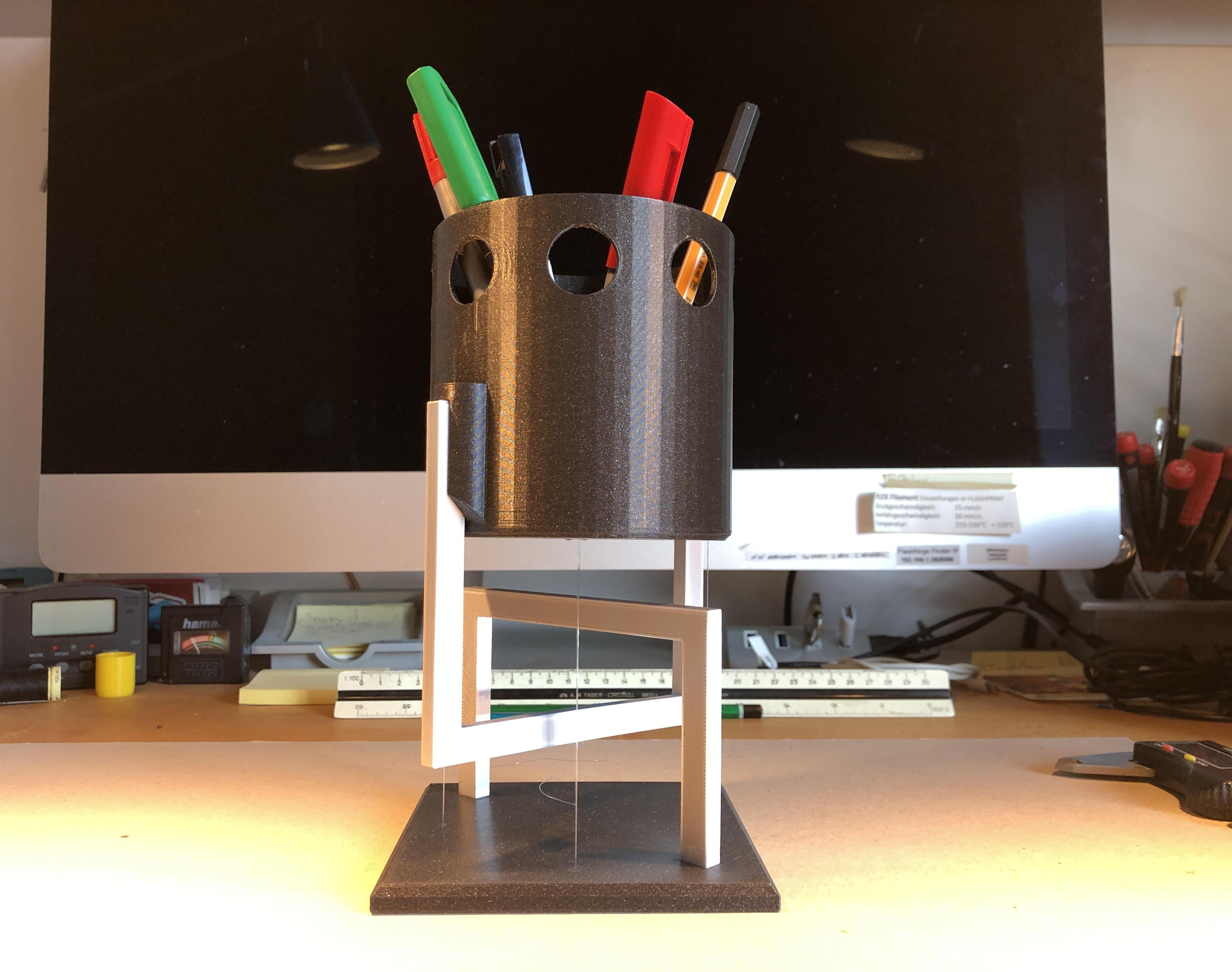 Floating Pen Box - Tensegrity - 3D Printed