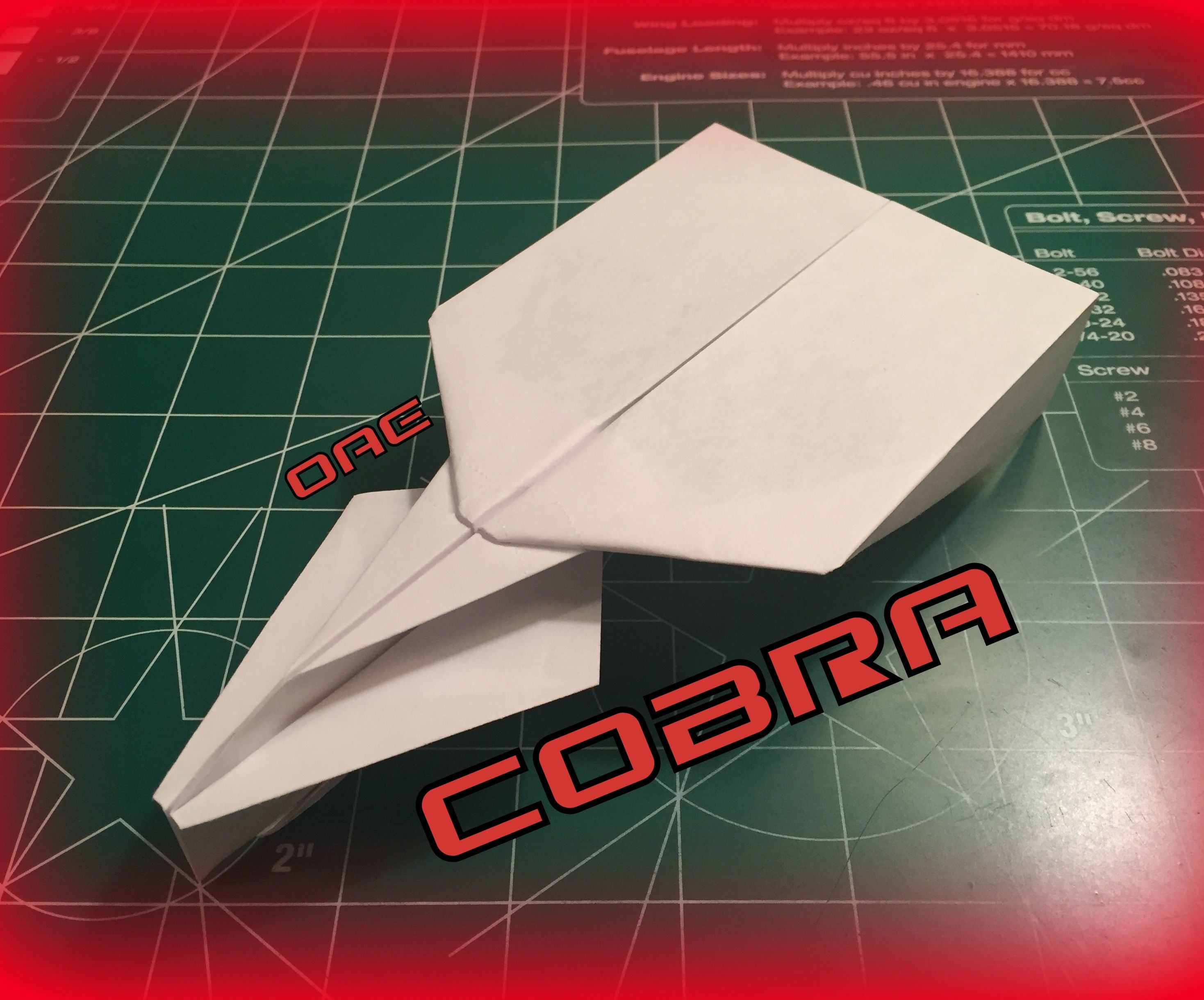 How to Make the Cobra Paper Airplane