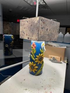 Folk Art Lamp 100% Paper