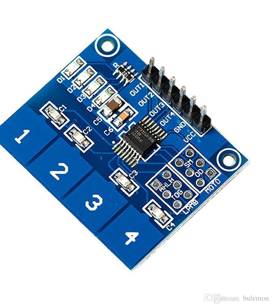 INTERFACING TTP224 Four-Channel Touch Detector Module With BHARAT -PI