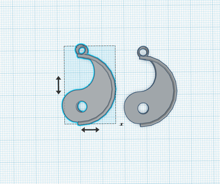 Yin-Yang Necklace (3D Printed) Using TinkerCAD