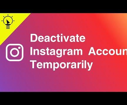 How to Deactivate Instagram Account Temporarily