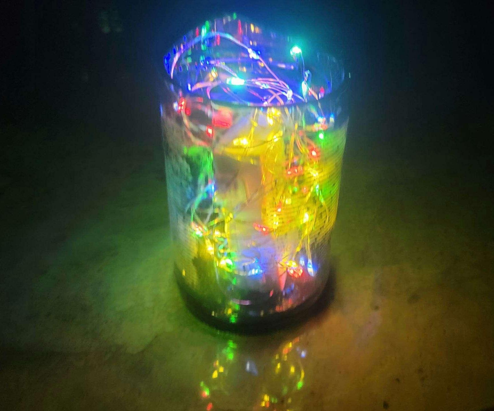 Night Light From Glass Bottles