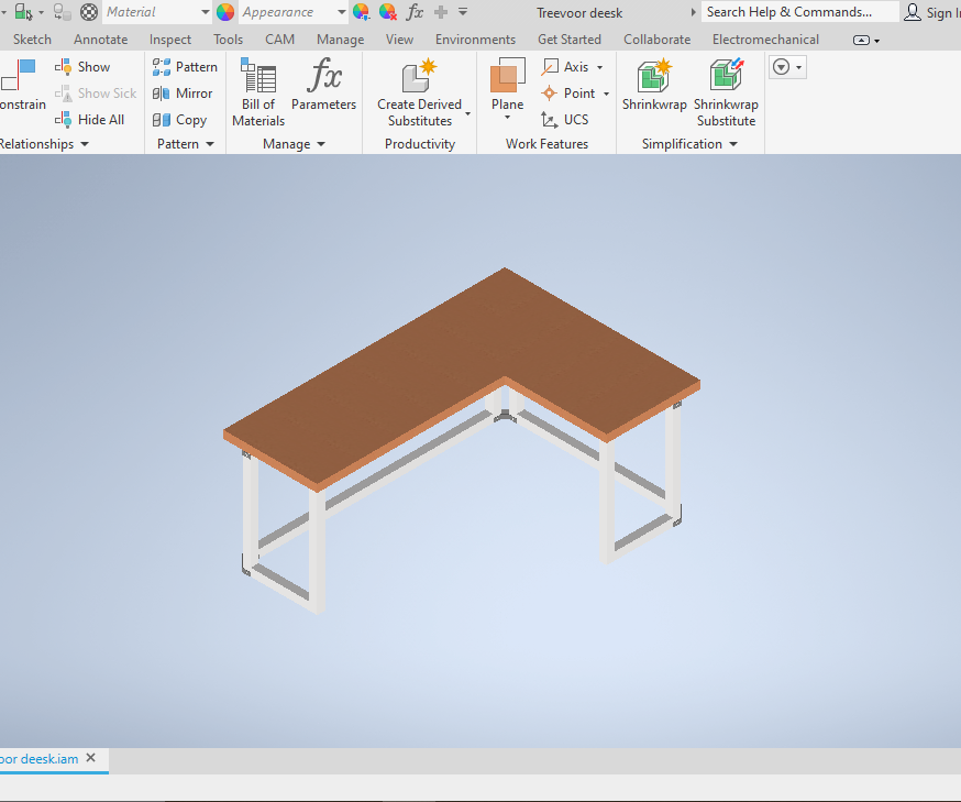 Custom Resin River L Desk