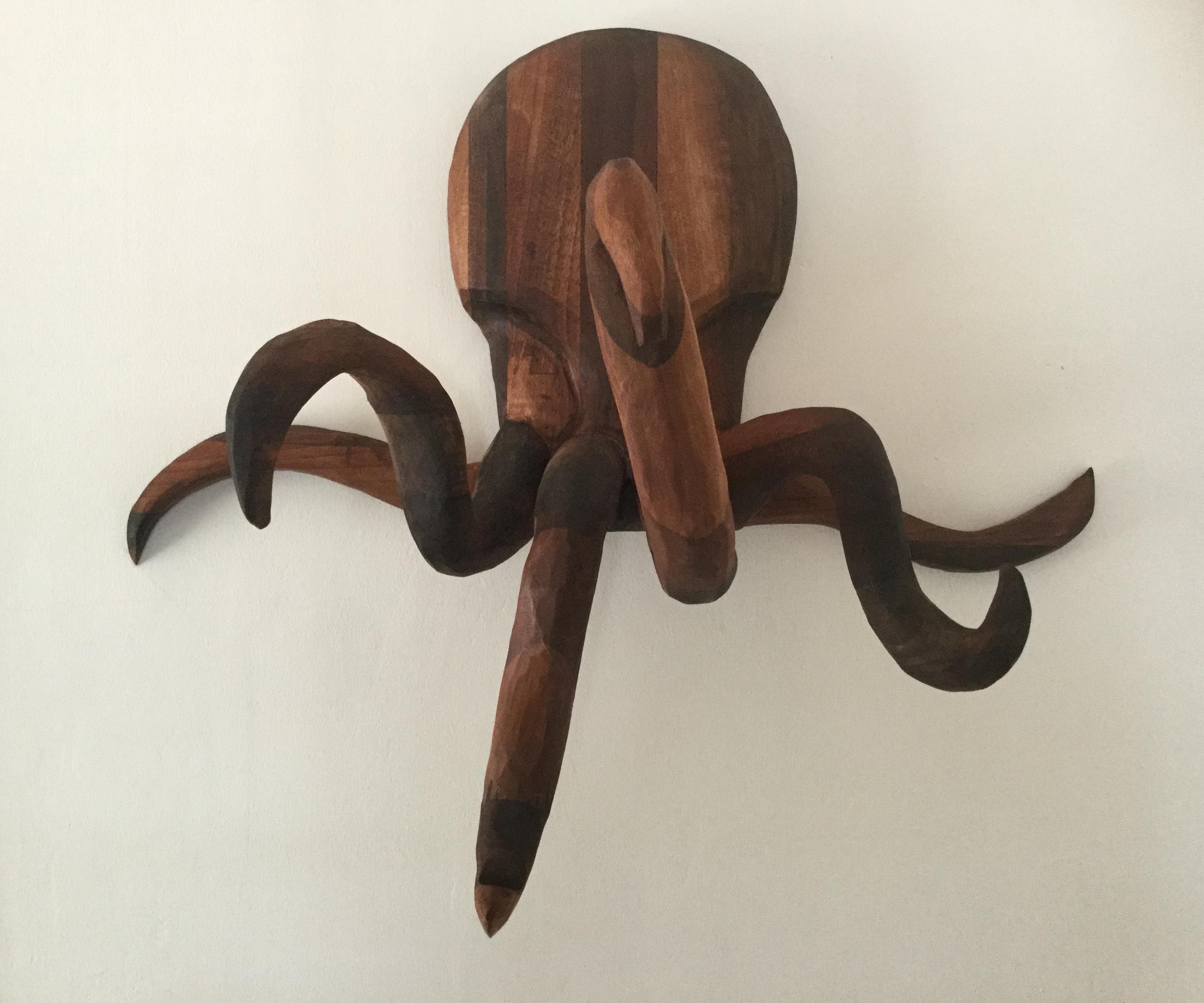 Octopus Coat Rack - Carved From Walnut