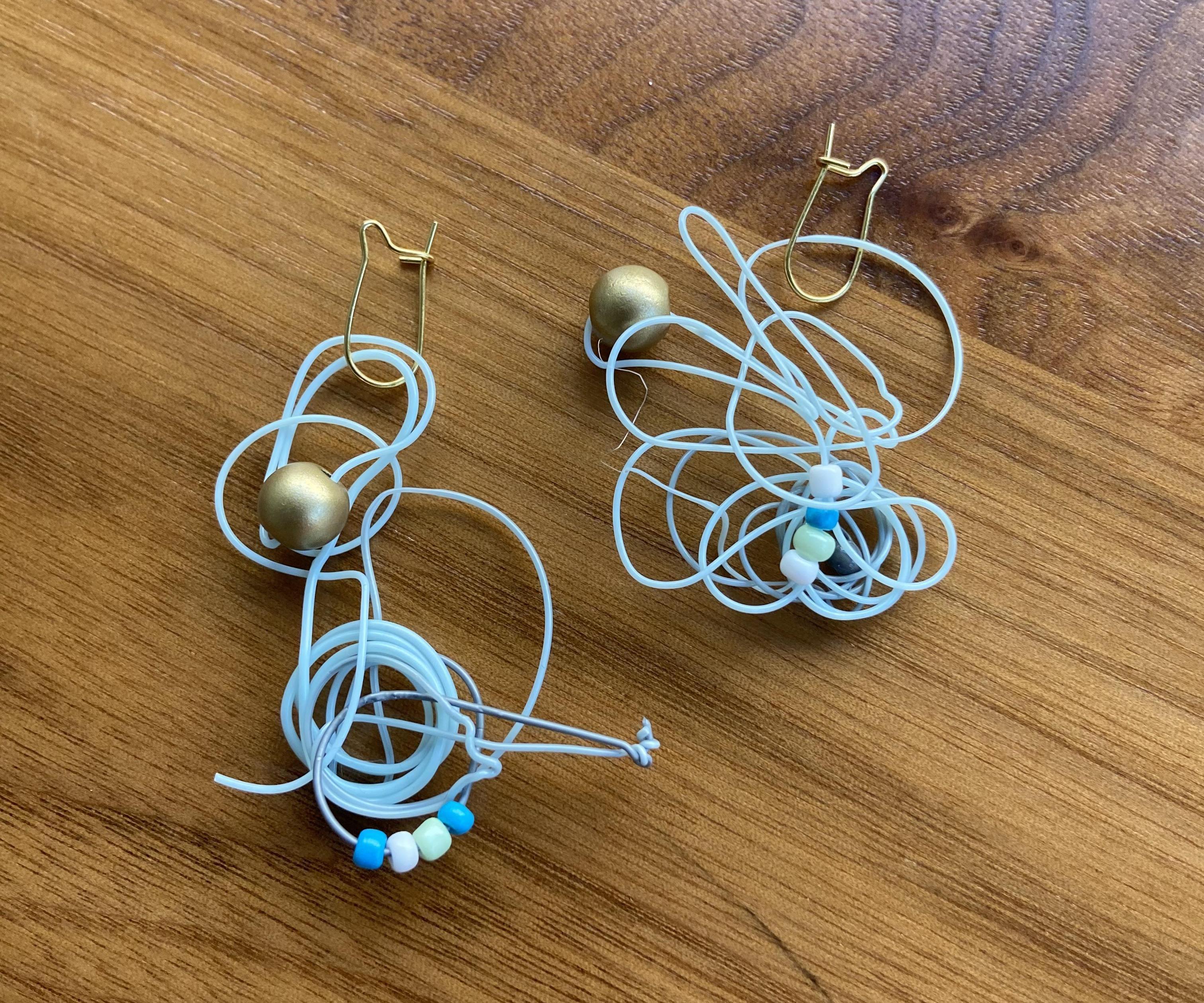 Abstract Filament Earrings! (Original Artsy Jewelry)