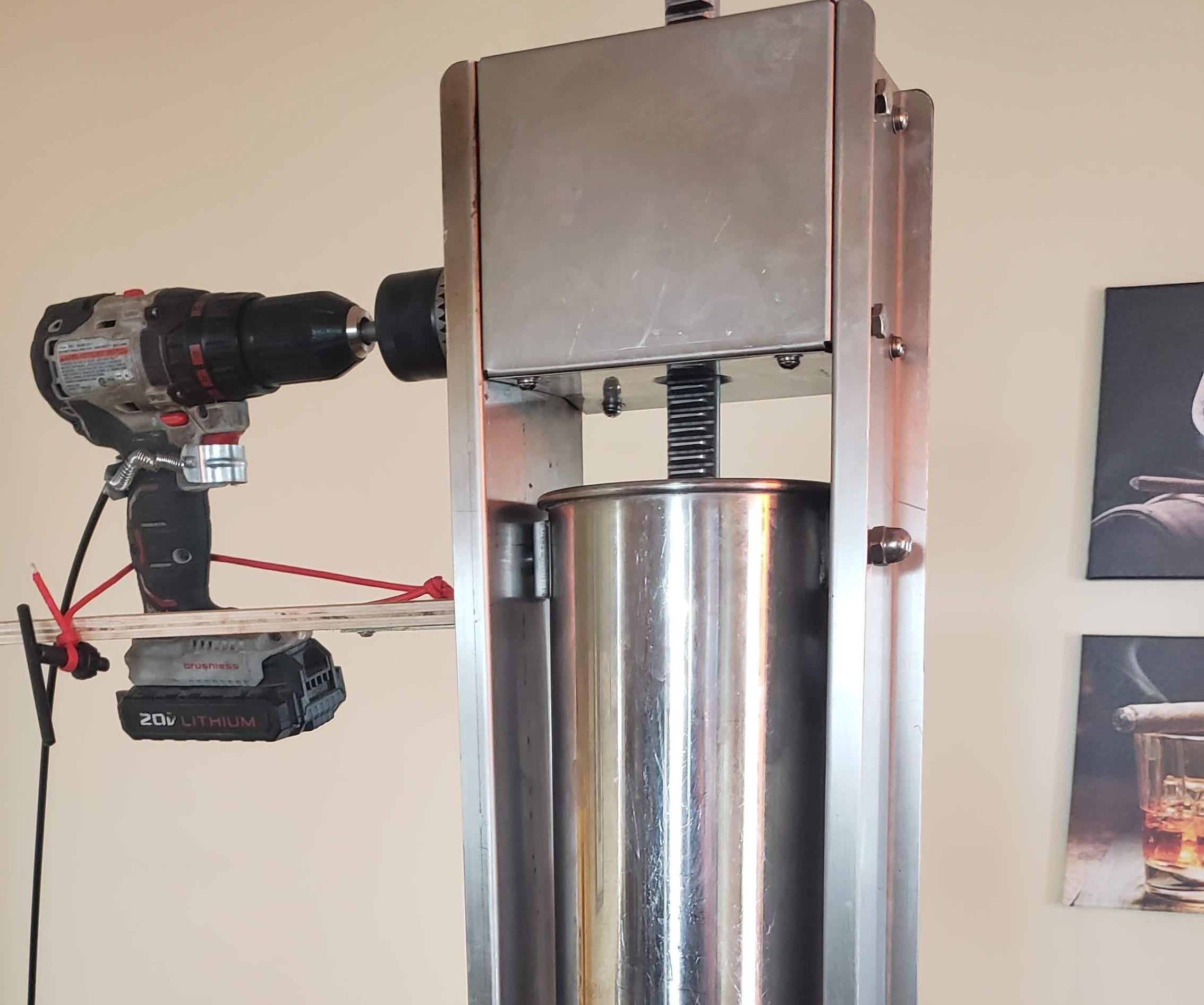 Motorize Your Sausage Stuffer With a Cordless Drill