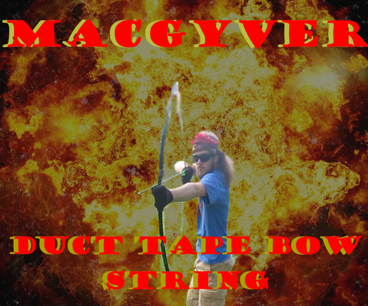 MacGyver a Duct Tape Bowstring!