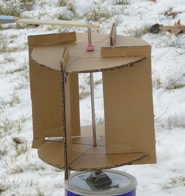 Cardboard Savonius Wind Turbine