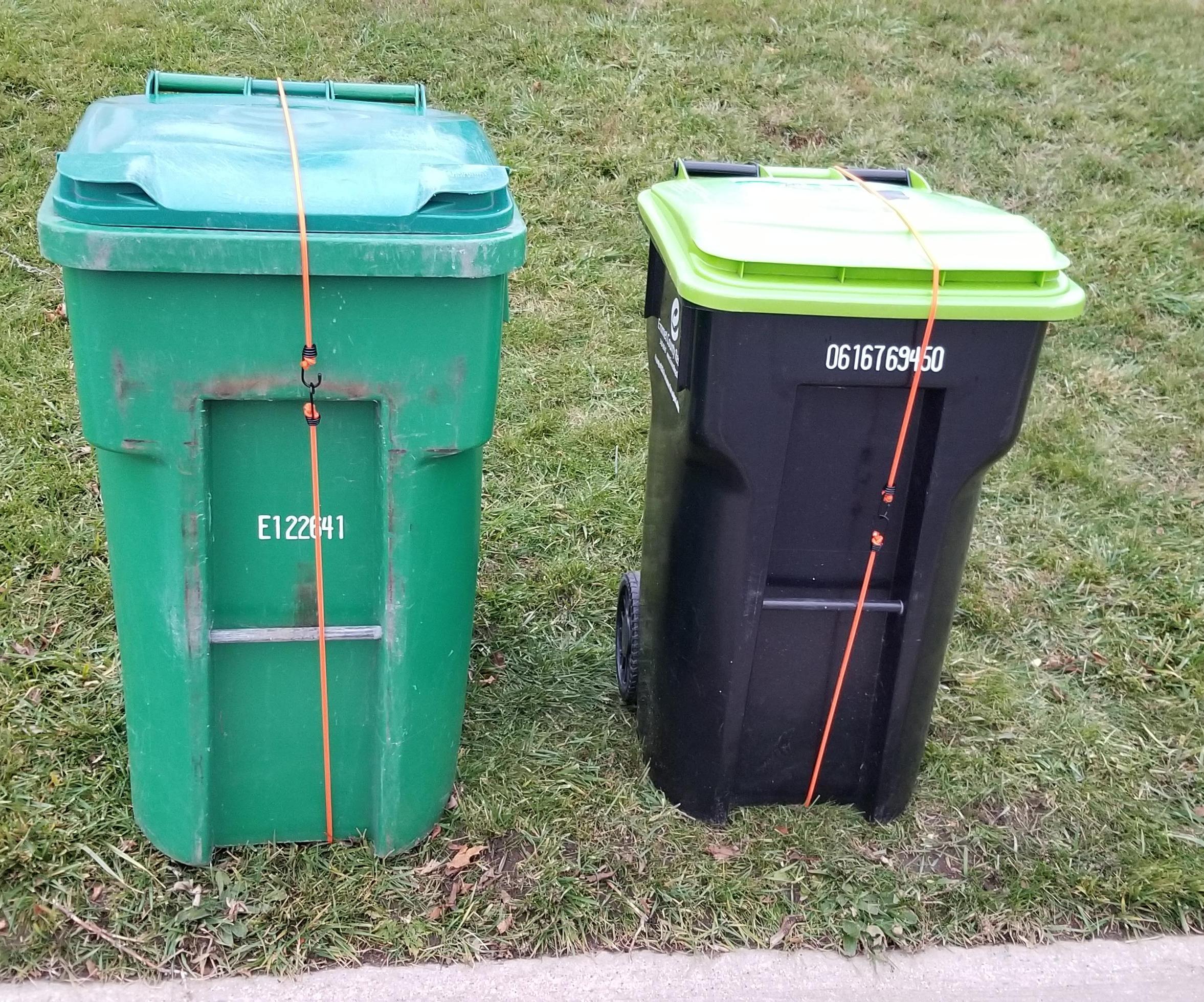 Wind Proof Your Trash Bins