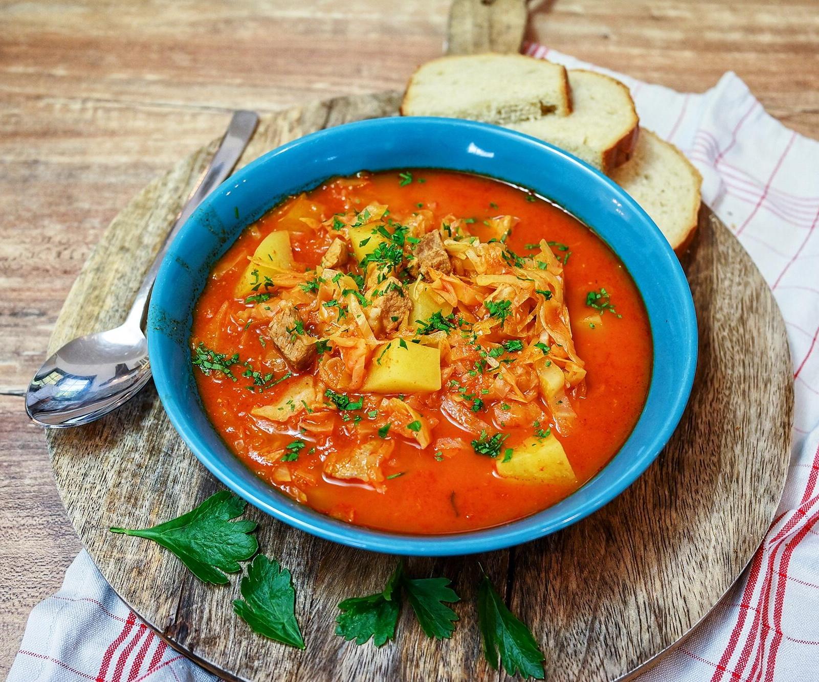 Tomato Cabbage Soup With Pork Shoulder