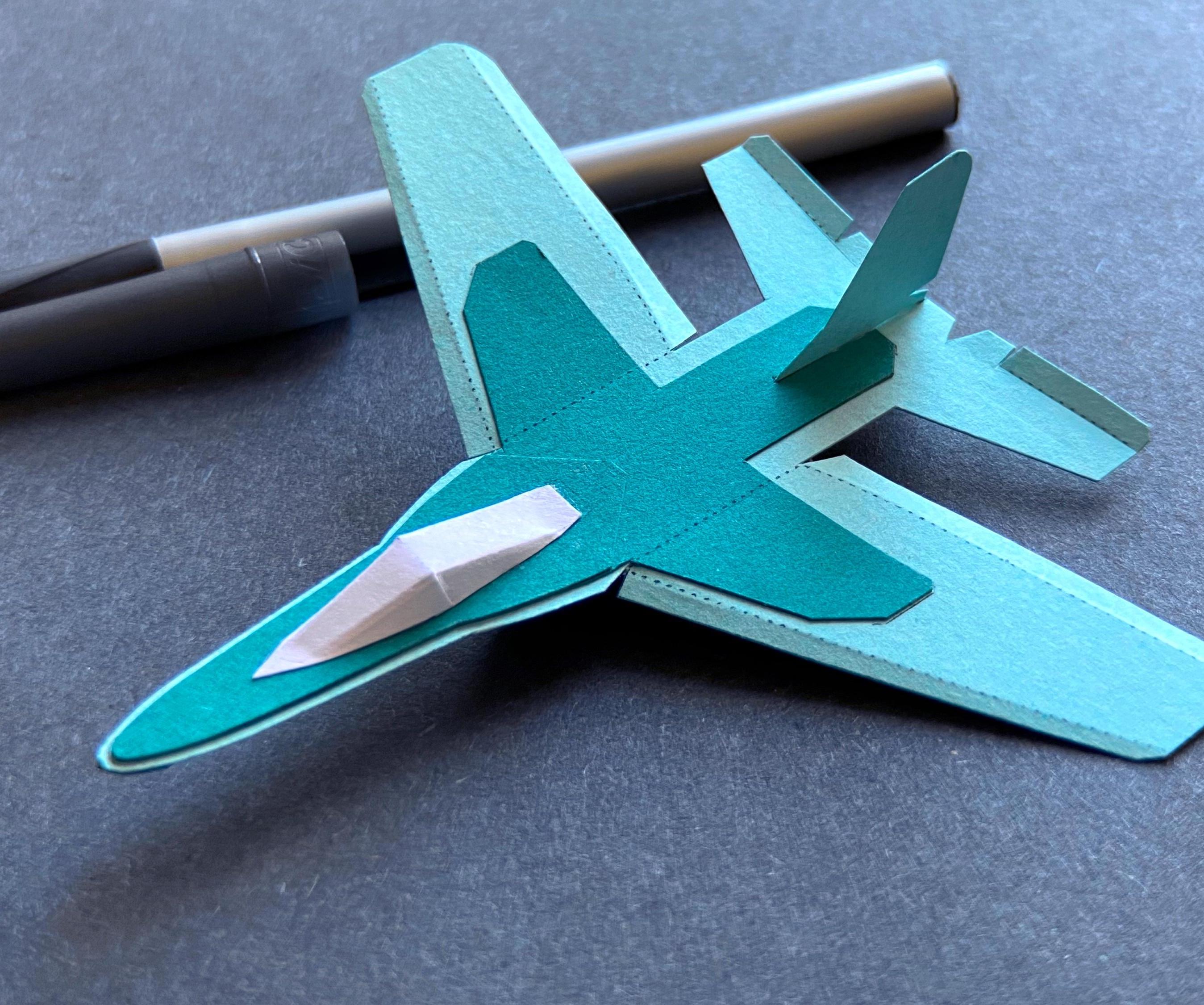 Tiny Jet Card Stock Glider W/ 4th Gen Style